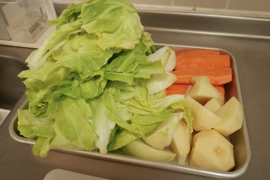 ポトフ　野菜の切り方